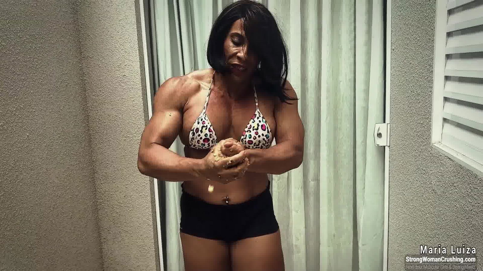 Photo by MusclegirlStrength with the username @MusclegirlStrength, who is a brand user,  February 14, 2024 at 6:56 AM and the text says 'Muscle Goddess Maria Luiza CRUSHES Apple with Insane Strength!
Full Video: https://bit.ly/3BvkR6J

Experience the awe-inspiring power and sensuality of muscular female bodybuilders as they crush apples, bend metal, lift cars, and flex their incredible..'