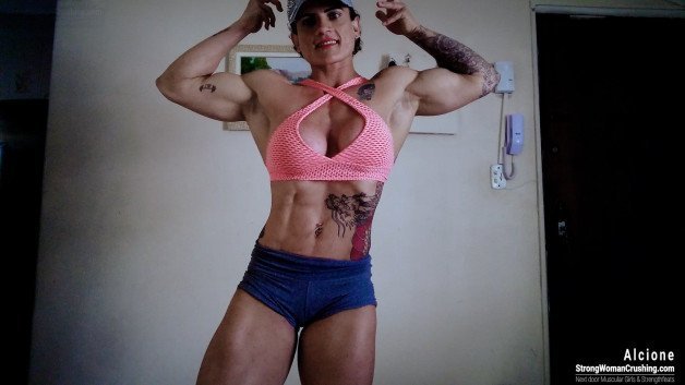 Photo by MusclegirlStrength with the username @MusclegirlStrength, who is a brand user,  July 23, 2023 at 1:19 PM and the text says '🔩🔧🔨 Check out this awesome video of Alcione trying out thick screwdrivers! 🔩🔧🔨 Get your membership now to watch it at StrongWomanCrushing.com 💪 #StrongWomanCrushing #Alcione #Screwdrivers #DIY #PowerTools'