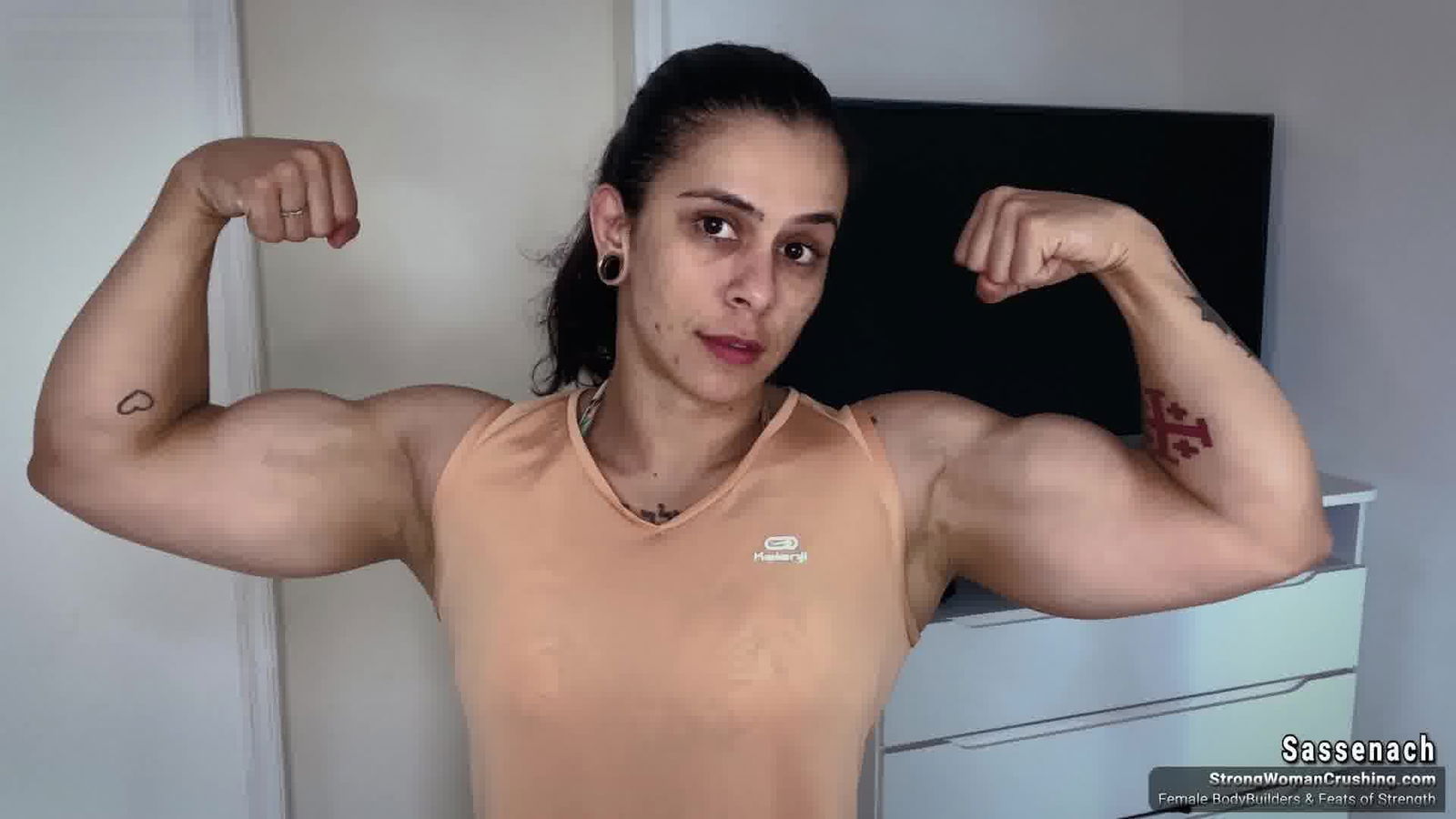 Album by MusclegirlStrength with the username @MusclegirlStrength, who is a brand user,  February 19, 2024 at 12:48 PM and the text says 'Unleashing Her Power: Sassenach Shreds Shirt with Jaw-Dropping Strength!
Full Video: https://bit.ly/49FpJG3

Unleash the Power of Muscular Female Bodybuilders - Watch them Crush, Flex, and Dominate!

#musclegirl #musclegirllove #femalemuscle..'