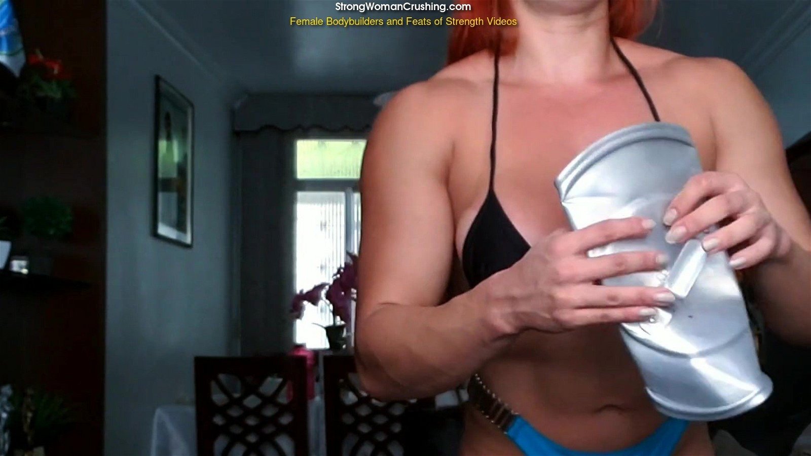 Photo by MusclegirlStrength with the username @MusclegirlStrength, who is a brand user,  April 17, 2024 at 1:21 AM and the text says 'Muscular Goddess Crushes RED Metal with Her Powerful Pecs!: StrongWomanCrushing.com

#musclegirl #musclegirllove #femalemuscle #femalemuscles #featsofstrength #StrongAndStunning #MuscleMagic #FlexAppeal'