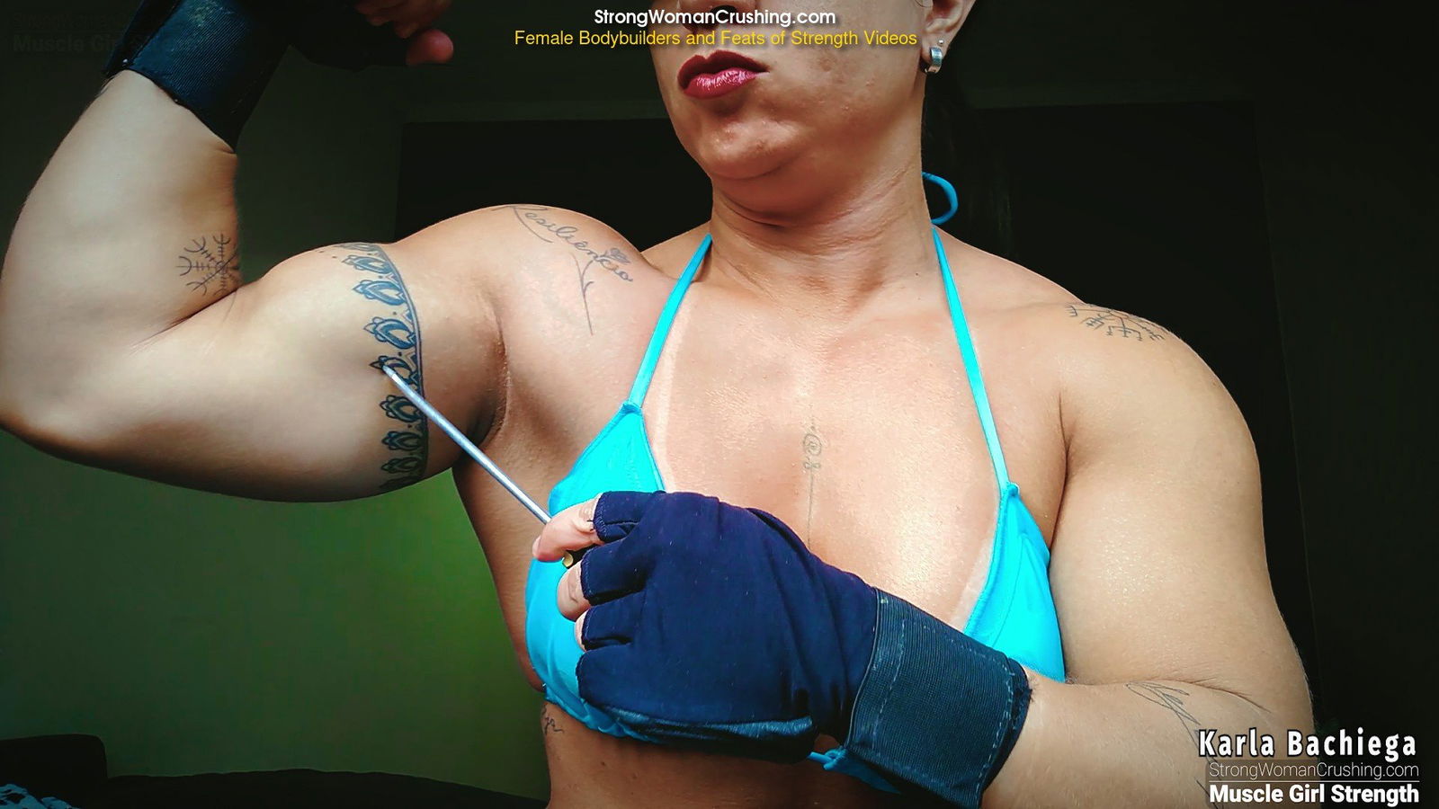 Photo by MusclegirlStrength with the username @MusclegirlStrength, who is a brand user,  May 3, 2024 at 11:12 AM and the text says 'Unbelievable Strength: Watch Karla Crush Thick Screwdrivers!: https://www.strongwomancrushing.com/

#musclegirl #musclegirllove #femalemuscle #femalemuscles #featsofstrength #MusclesAndMoxie #PowerfulAndProud #StrengthBeyondLimits'