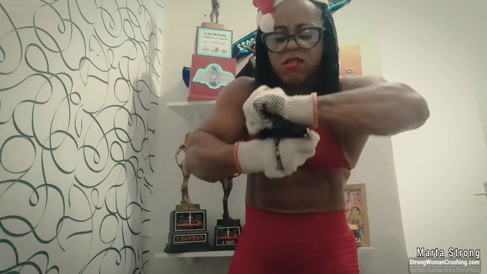 Album by MusclegirlStrength with the username @MusclegirlStrength, who is a brand user,  February 27, 2024 at 5:07 PM and the text says 'Muscular Marta Destroys Christmas Toys with Power!
Full Video: https://bit.ly/3jpkS6c

Check out our site for the ultimate display of muscular female bodybuilders flexing their muscles, bending metal, lifting cars, and crushing things with their..'