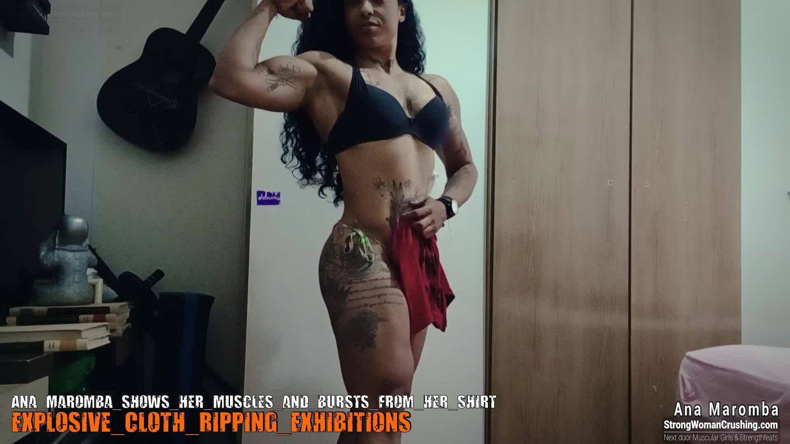 Photo by MusclegirlStrength with the username @MusclegirlStrength, who is a brand user,  October 18, 2023 at 10:36 PM and the text says '🔥 Join the www.strongwomancrushing.com community today! 🔥

💪 Watch Ana Maromba unleash her incredible muscles and burst from her shirt in this jaw-dropping video! 💪

Click here to become a member now! 🎬

#FemaleBodybuilders #MuscleWomen..'