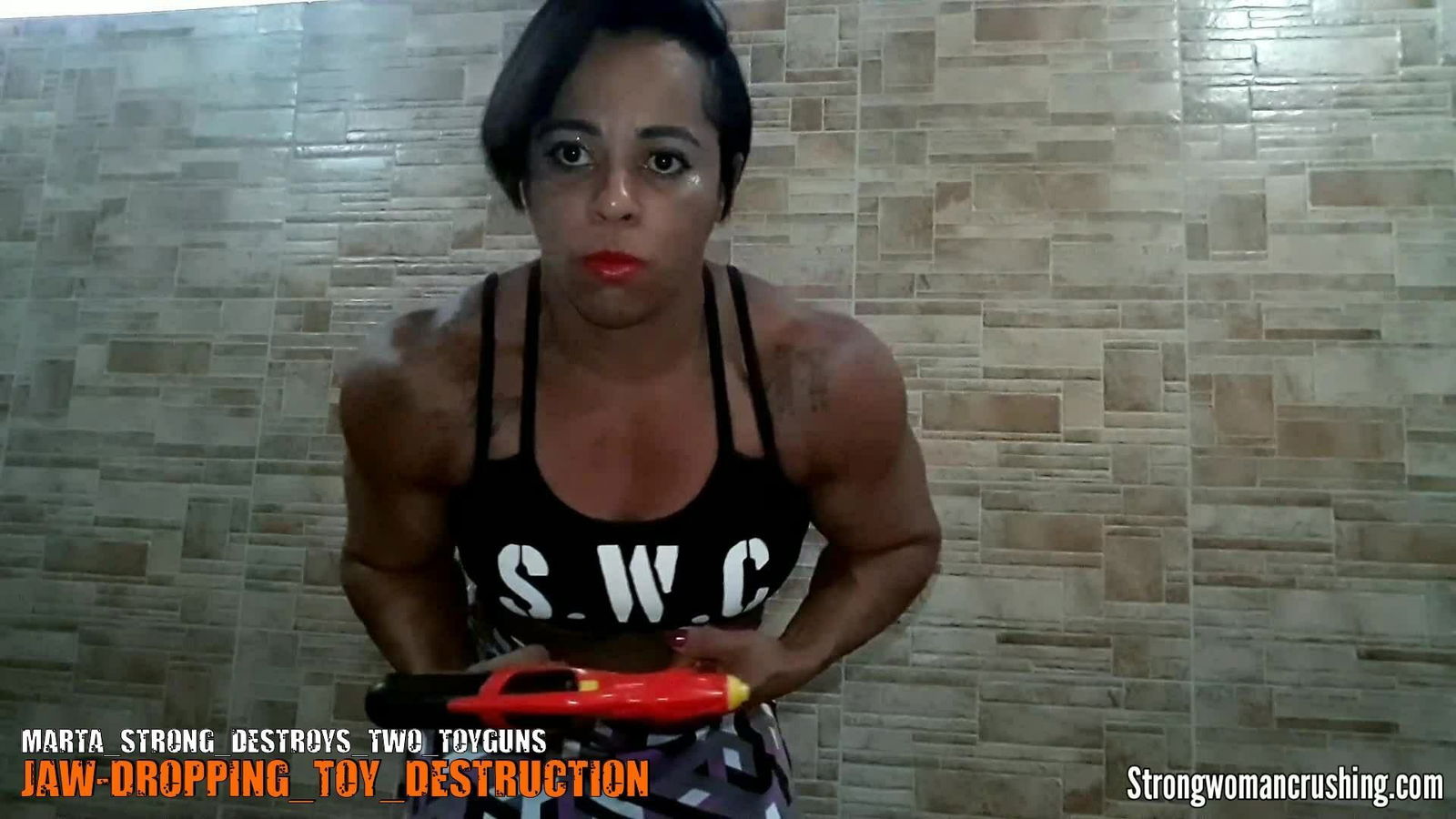 Album by MusclegirlStrength with the username @MusclegirlStrength, who is a brand user,  October 20, 2023 at 2:17 AM and the text says '🔥 Join our Exclusive Membership Now! 🔥

🎞️ Watch Marta Strong crush two toy guns and more amazing videos! 🚀

🔗 Visit www.strongwomancrushing.com

#femalebodybuilders #musclewomen #strengthdisplay #featsofstrength #bendingmetal #liftingcars..'