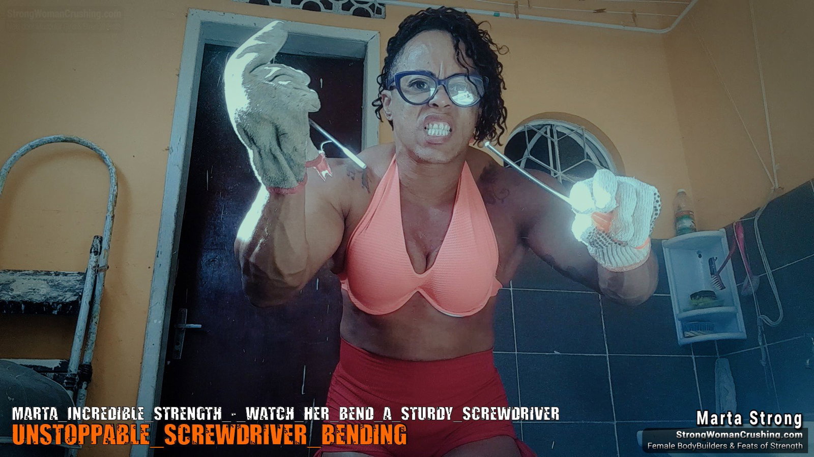 Watch the Photo by MusclegirlStrength with the username @MusclegirlStrength, who is a brand user, posted on September 6, 2023 and the text says '💪🏽 Check out Marta Incredible Strength 💪🏽 Watch her bend a sturdy screwdriver with ease! 🤯 Get your membership to watch the video now at www.strongwomancrushing.com #martastrong #strongwoman #strength #incredible #crushing'