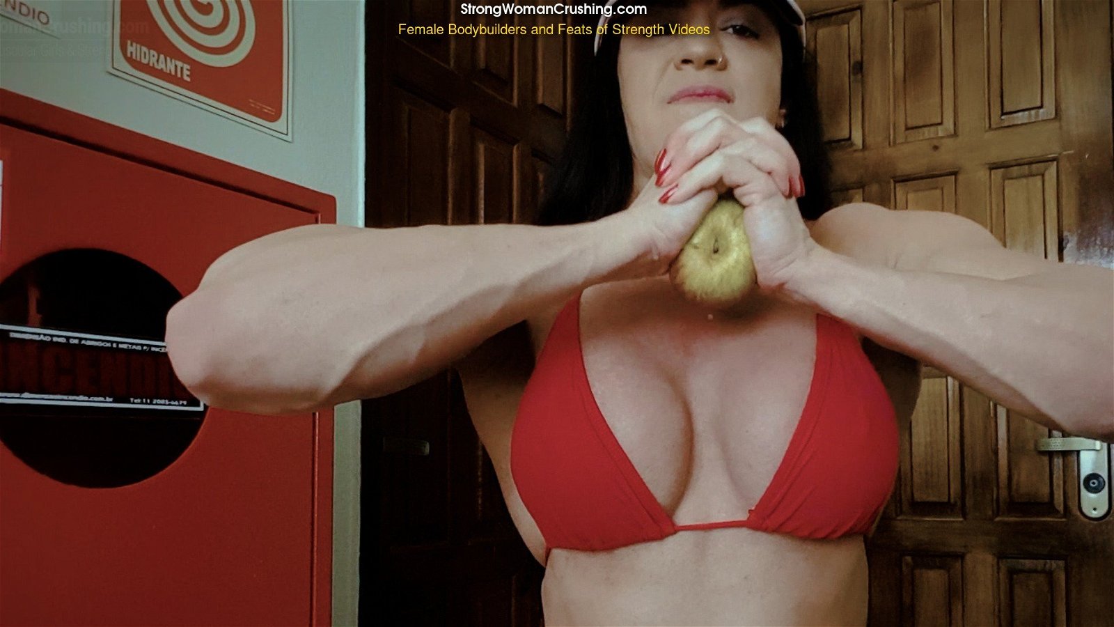 Photo by MusclegirlStrength with the username @MusclegirlStrength, who is a brand user,  April 16, 2024 at 1:43 AM and the text says 'Muscle Queen Nana Olyver Crushes Apples with Super Strength!: StrongWomanCrushing.com

#musclegirl #musclegirllove #femalemuscle #femalemuscles #featsofstrength #MuscleMavens #StrengthIsSexy #PowerfulWomen'