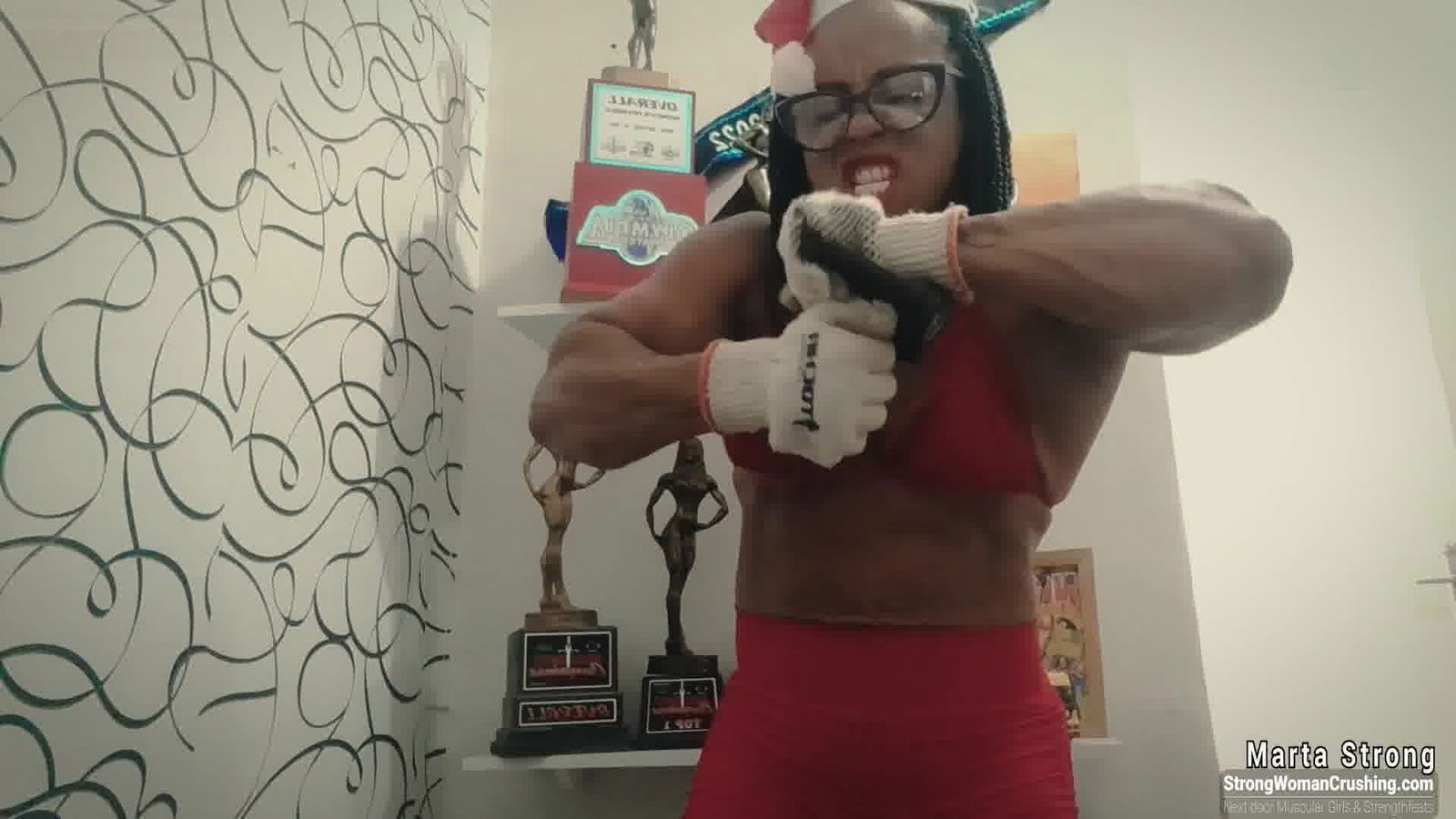 Album by MusclegirlStrength with the username @MusclegirlStrength, who is a brand user,  February 27, 2024 at 5:07 PM and the text says 'Muscular Marta Destroys Christmas Toys with Power!
Full Video: https://bit.ly/3jpkS6c

Check out our site for the ultimate display of muscular female bodybuilders flexing their muscles, bending metal, lifting cars, and crushing things with their..'