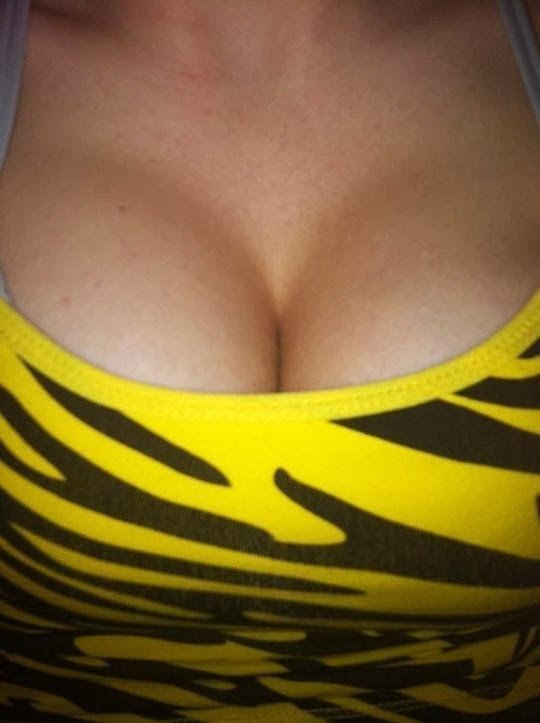 Photo by AshtenTheSlut96 with the username @Bustyashten38C,  October 20, 2021 at 6:01 AM. The post is about the topic Cleavage and the text says 'love my cleavage in this top'