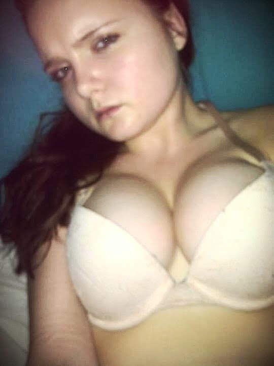Photo by AshtenTheSlut96 with the username @Bustyashten38C,  October 11, 2020 at 6:21 AM. The post is about the topic Cleavage and the text says '36C's in a white push-up bra'