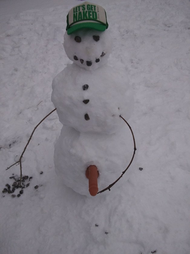 Photo by denisey2020 with the username @denisey2020, who is a star user,  February 18, 2021 at 11:54 PM and the text says 'do you like my snowman?'