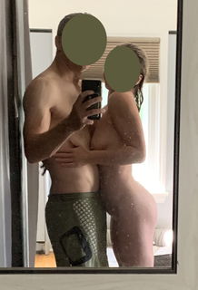 Photo by Canuckcouple with the username @Canuckcouple, who is a verified user,  September 10, 2022 at 5:59 PM. The post is about the topic Real Couples and the text says 'happy saturday 😜'