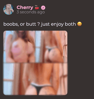 Photo by realcherryhotwife with the username @realcherryhotwife, who is a star user,  October 16, 2024 at 8:28 AM and the text says 'Cherryhotwife.com Update : boobs, or butt ? just enjoy both 😆'