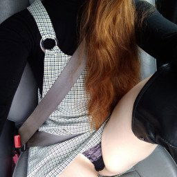 Photo by Redhead-lover with the username @Redhead-lover, who is a verified user,  October 9, 2022 at 8:10 AM. The post is about the topic Amateurs and the text says 'The best way to travel 😈 who wants to see more? 
Follow my FREE onlyfans https://onlyfans.com/redhead-lover

#redhead #upskirt #driving #pussy #selfie'