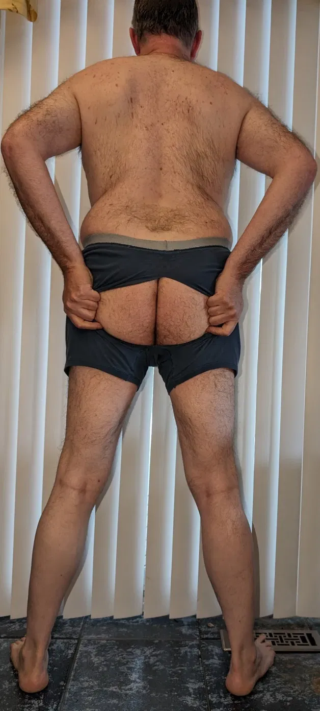 Photo by Cautious Curious with the username @CautiousCurious, who is a verified user,  March 26, 2024 at 12:15 PM. The post is about the topic Gay hairy asshole and the text says 'Ripping open my underwear so that someone can rip open my tight hole.
#me #ass #hairy #underwear #cautiouscurious'