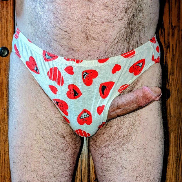 Photo by Cautious Curious with the username @CautiousCurious, who is a verified user,  February 14, 2024 at 1:22 PM. The post is about the topic Valentine's Day and the text says 'Happy Valentine's Day
#me #cock #hardcock #erection #hairy #underwear #valentine #cautiouscurious'