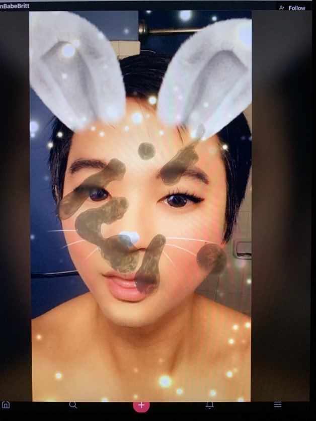 Photo by uonmiface with the username @uonmiface,  June 15, 2021 at 9:34 AM. The post is about the topic Cum tributes and the text says 'A covered @AsianBabeBritt'