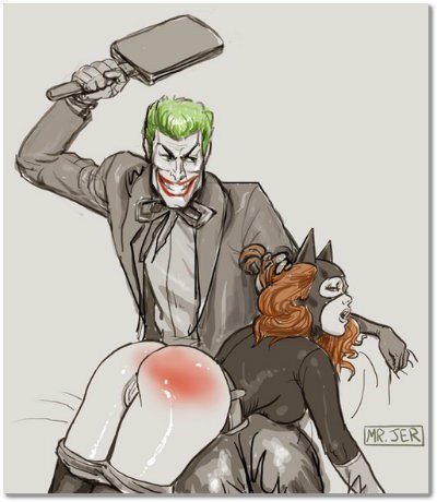 Photo by Curio Of Awesome with the username @CurioOfAwesome,  February 20, 2020 at 4:15 PM. The post is about the topic Porn Comics and the text says '#spanking #spanked #spank #ass #drawing #comic #batman #joker #batwoman'