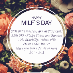 Photo by SpicedEnterprise with the username @spicesophia, who is a star user,  May 11, 2024 at 7:55 PM and the text says 'MILF'S Day sale has started! https://linktr.ee/sinspice2020'