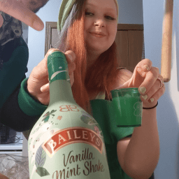 Shared Photo by SpicedEnterprise with the username @spicesophia, who is a star user,  March 19, 2023 at 2:04 AM. The post is about the topic TikTok and the text says 'New Bailey vanilla mint shake taste test out now https://www.tiktok.com/@spicedenterprise'
