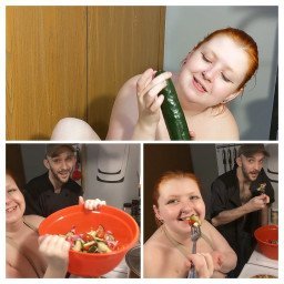 Photo by SpicedEnterprise with the username @spicesophia, who is a star user,  April 23, 2024 at 2:12 AM and the text says 'New cumcooked is out now! (Cucumber masturbation, handjob, and of course, cooking!) https://tinylf.com/SGfINVr5A'