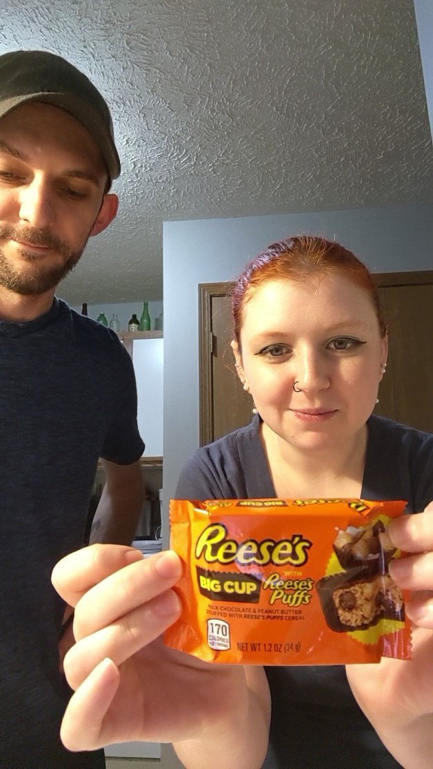Watch the Photo by SpicedEnterprise with the username @spicesophia, who is a star user, posted on October 12, 2023. The post is about the topic SFW Food. and the text says 'New vert vid out now! https://rumble.com/v3okw70-reeses-big-cups-reeses-puffs-taste-test.html'