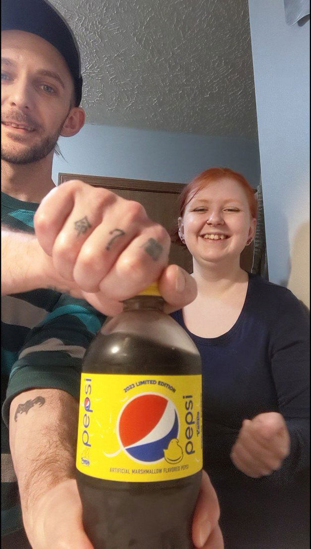 Photo by SpicedEnterprise with the username @spicesophia, who is a star user,  March 2, 2023 at 7:39 PM and the text says 'New peeps Pepsi taste test! https://www.tiktok.com/t/ZTRWL2nee/'