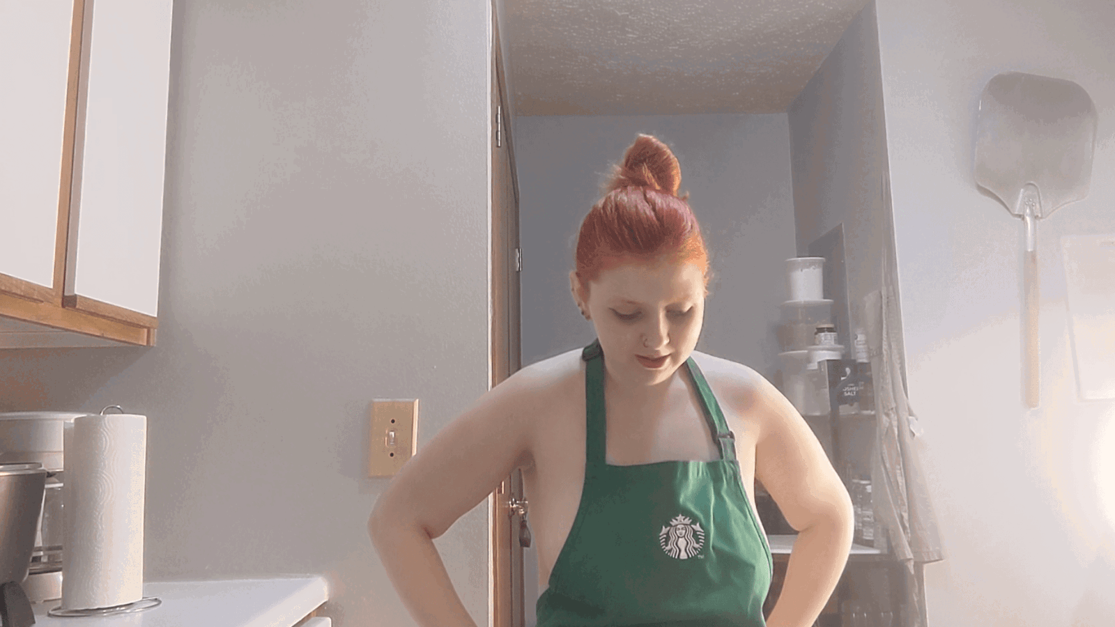 Photo by SpicedEnterprise with the username @spicesophia, who is a star user,  April 20, 2023 at 11:16 PM. The post is about the topic APClips and the text says 'Naughty barista 2 is out now! https://apclips.com/sophiasinclair/naughty-barista-punishes-bad-employee'