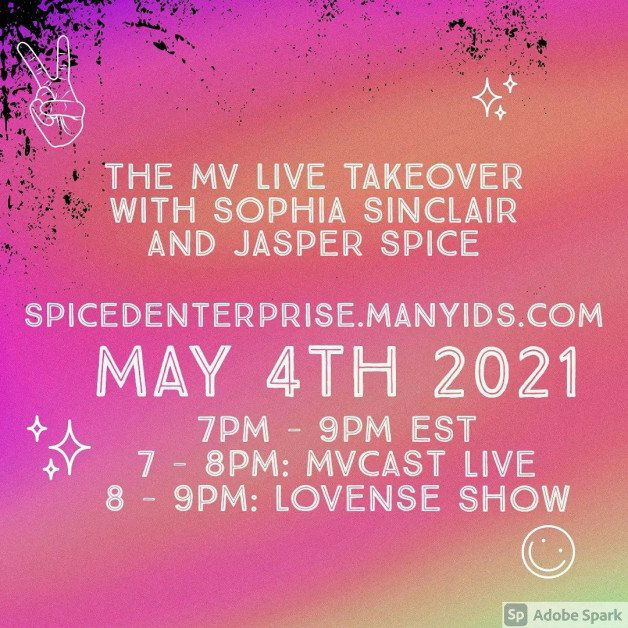 Photo by SpicedEnterprise with the username @spicesophia, who is a star user,  April 23, 2021 at 1:29 AM. The post is about the topic Manyvids and the text says 'Are you all ready?!? We got an #mvlivetakeover happening May4th! this is soo exciting! 😁 Yes we will be doing starwars cosplay!😍 #maythefourthbewithyou'