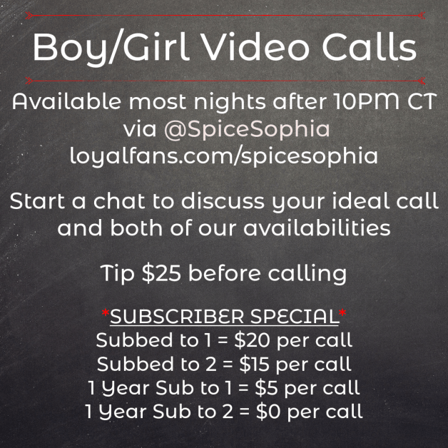 Photo by SpicedEnterprise with the username @spicesophia, who is a star user,  October 1, 2023 at 12:38 PM. The post is about the topic Video Call & Sexting and the text says 'https://loyalfans.com/spicesophia'
