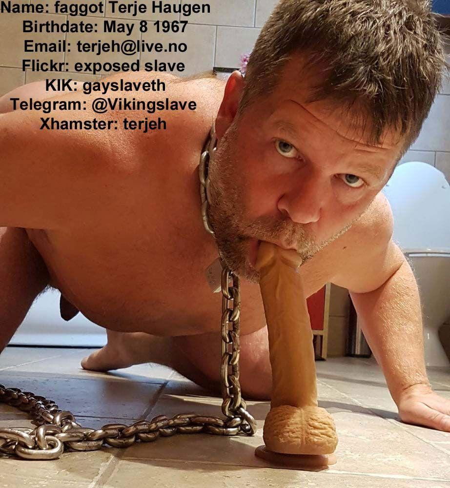 Photo by terjehaugen13 with the username @terjehaugen13,  October 13, 2020 at 5:18 PM. The post is about the topic exposure faggot and the text says 'Terje Haugen is a Norway queer sissy faggot needs hard exposure and hard degradation let him know you see his exposure to him : 
Terje Haugen 6640 Kvanne terjeh@live.no'