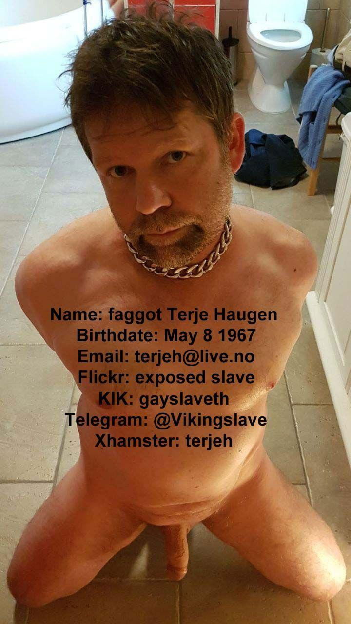 Photo by terjehaugen13 with the username @terjehaugen13,  October 13, 2020 at 5:18 PM. The post is about the topic exposure faggot and the text says 'Terje Haugen is a Norway queer sissy faggot needs hard exposure and hard degradation let him know you see his exposure to him : 
Terje Haugen 6640 Kvanne terjeh@live.no'