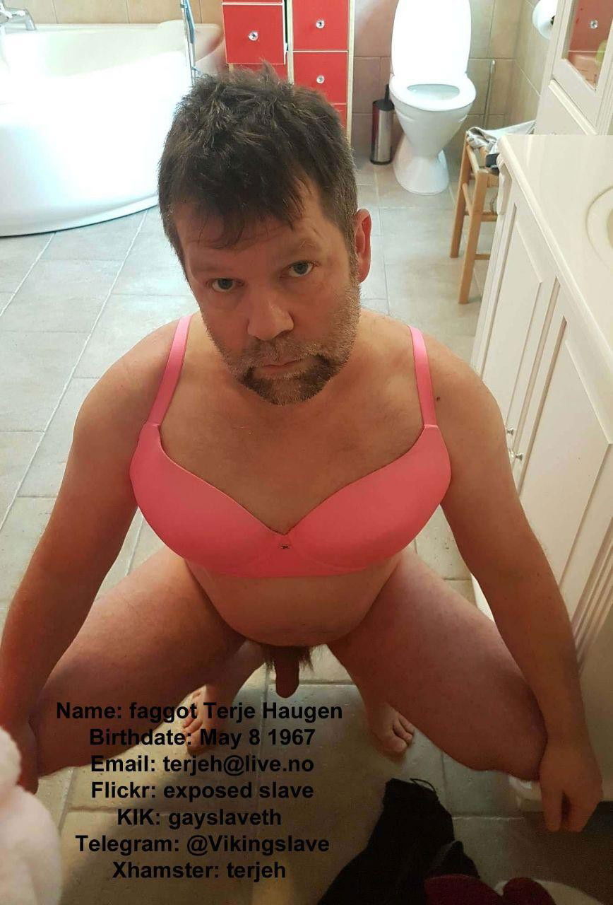 Photo by terjehaugen13 with the username @terjehaugen13,  October 13, 2020 at 5:18 PM. The post is about the topic exposure faggot and the text says 'Terje Haugen is a Norway queer sissy faggot needs hard exposure and hard degradation let him know you see his exposure to him : 
Terje Haugen 6640 Kvanne terjeh@live.no'