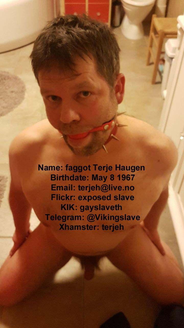 Photo by terjehaugen13 with the username @terjehaugen13,  October 13, 2020 at 5:18 PM. The post is about the topic exposure faggot and the text says 'Terje Haugen is a Norway queer sissy faggot needs hard exposure and hard degradation let him know you see his exposure to him : 
Terje Haugen 6640 Kvanne terjeh@live.no'