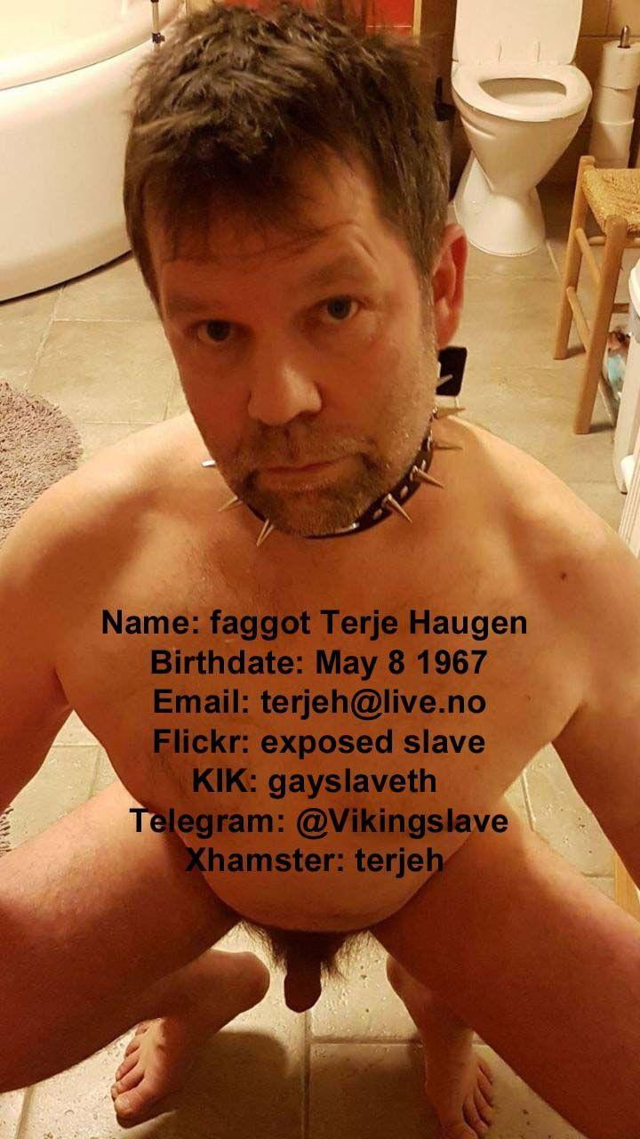 Photo by terjehaugen13 with the username @terjehaugen13,  October 13, 2020 at 5:18 PM. The post is about the topic exposure faggot and the text says 'Terje Haugen is a Norway queer sissy faggot needs hard exposure and hard degradation let him know you see his exposure to him : 
Terje Haugen 6640 Kvanne terjeh@live.no'