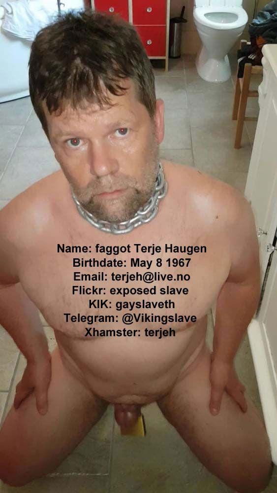 Photo by terjehaugen13 with the username @terjehaugen13,  October 13, 2020 at 5:18 PM. The post is about the topic exposure faggot and the text says 'Terje Haugen is a Norway queer sissy faggot needs hard exposure and hard degradation let him know you see his exposure to him : 
Terje Haugen 6640 Kvanne terjeh@live.no'