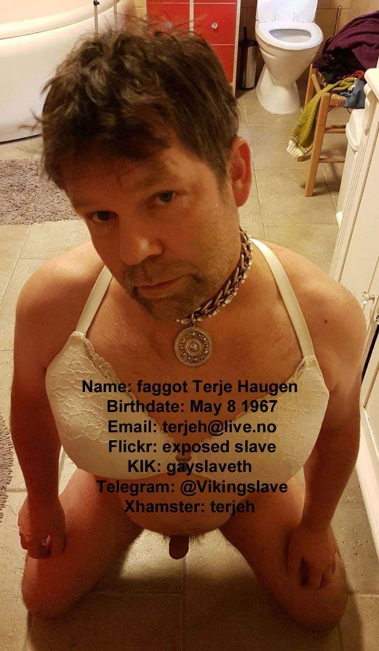 Photo by terjehaugen13 with the username @terjehaugen13,  October 13, 2020 at 5:18 PM. The post is about the topic exposure faggot and the text says 'Terje Haugen is a Norway queer sissy faggot needs hard exposure and hard degradation let him know you see his exposure to him : 
Terje Haugen 6640 Kvanne terjeh@live.no'