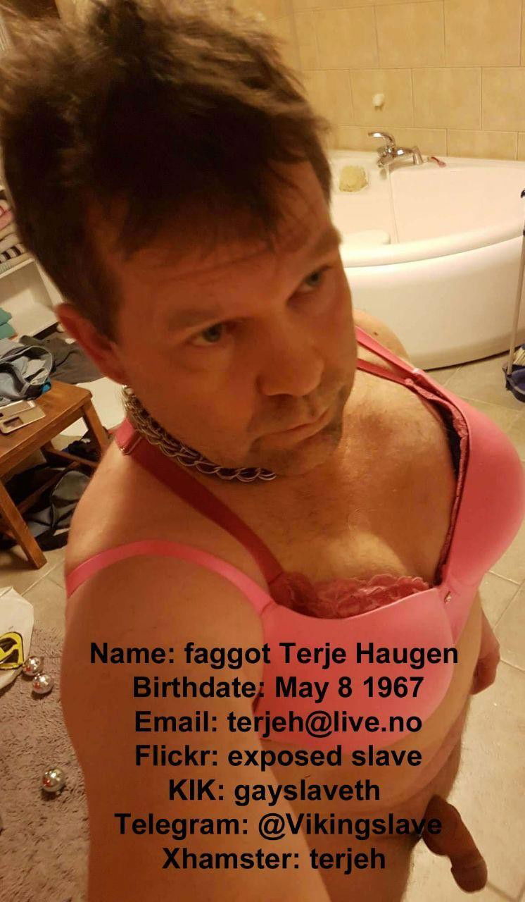 Photo by terjehaugen13 with the username @terjehaugen13,  October 13, 2020 at 5:18 PM. The post is about the topic exposure faggot and the text says 'Terje Haugen is a Norway queer sissy faggot needs hard exposure and hard degradation let him know you see his exposure to him : 
Terje Haugen 6640 Kvanne terjeh@live.no'