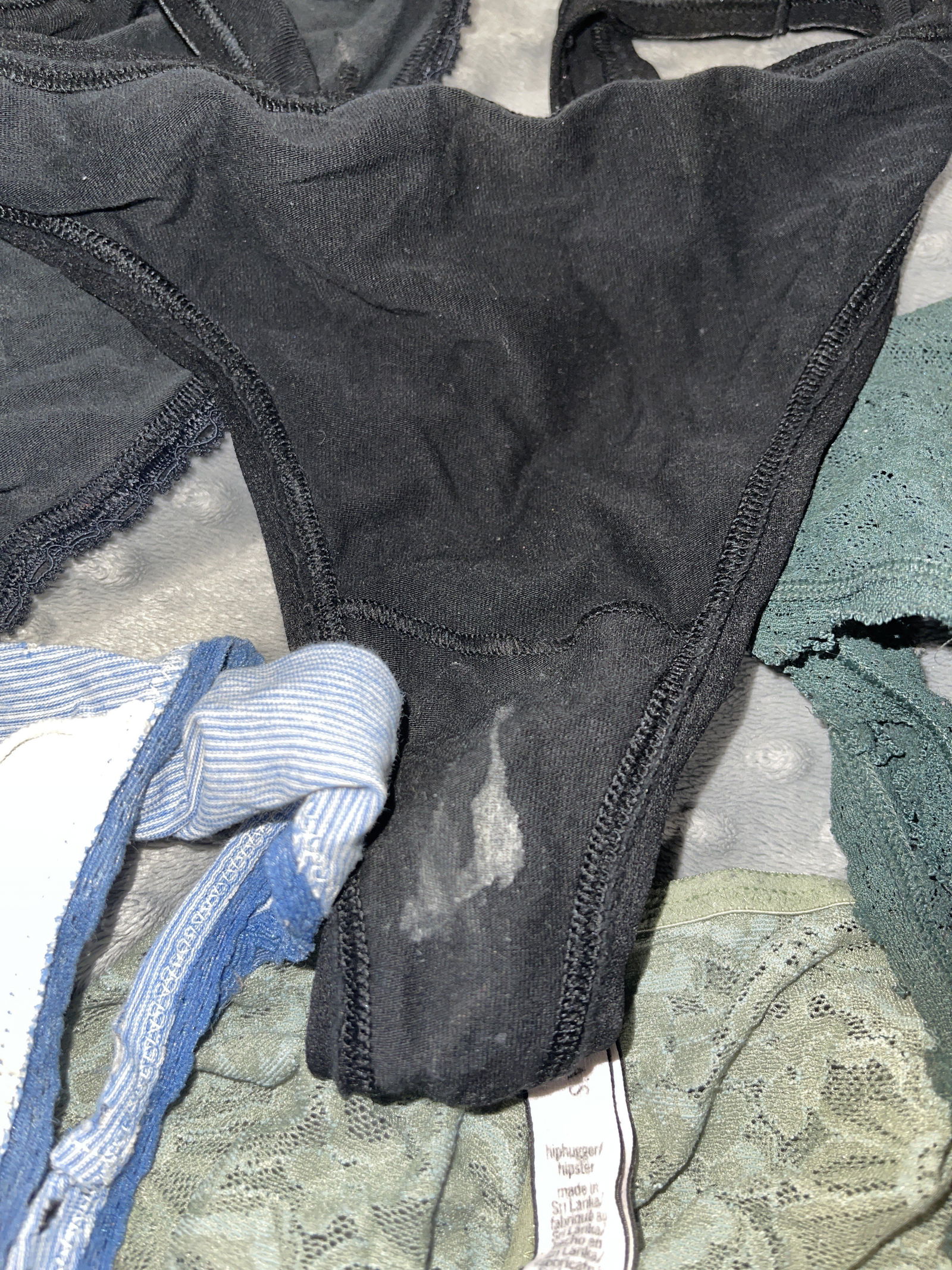 Album by Blacksugar1994 with the username @Blacksugar1994,  July 5, 2022 at 1:11 PM. The post is about the topic Wet dirty panties/grool pussy and the text says 'What a haul of stolen dirty panties over the 4th of July from my sister in law 🤤'