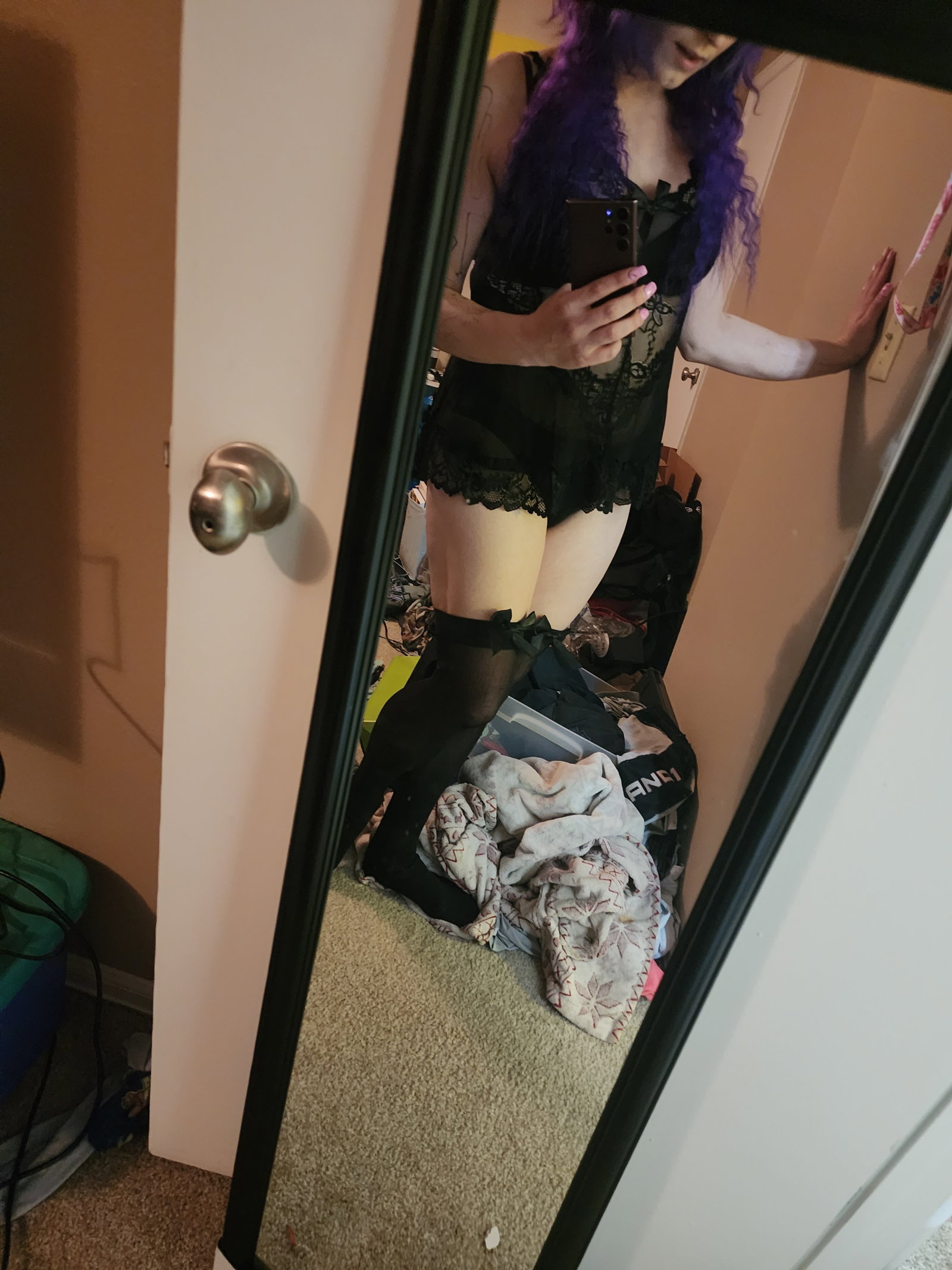 Photo by KonekoWaifu with the username @LittleNekoGirl,  February 21, 2023 at 12:46 AM. The post is about the topic Trans Women and the text says 'when you get dressed all sexy but no one there to turn you into a dripping mess, this girl needs that deep pounding! #lgbtq #polyamorous #girlnextdoor #Tgirl #Trans #lingerie'