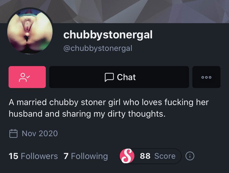 Photo by StonedStroker with the username @StonedStroker, who is a star user,  November 9, 2020 at 6:25 AM. The post is about the topic Tumblr refugees and the text says 'glad to see my wife @chubbystonergal has joined in on the fun'