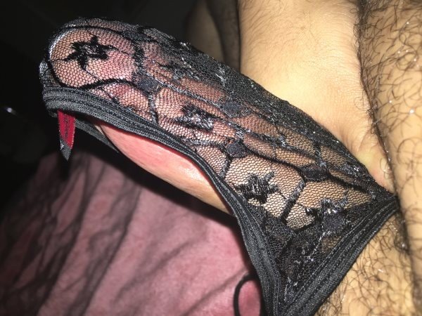 Photo by StonedStroker with the username @StonedStroker, who is a star user,  November 5, 2020 at 7:15 AM. The post is about the topic GUYS JERKING OFF FOR WOMEN and the text says 'wife wanted me to use her panties while at work'