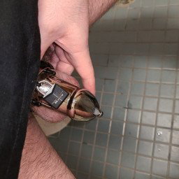 Watch the Photo by GayKinky with the username @GayKinky, who is a verified user, posted on May 8, 2022 and the text says '#Chastity at work'