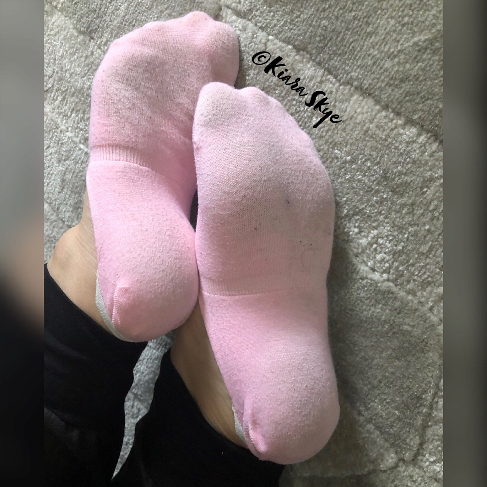 Photo by Kiara Skye with the username @KiaraSkye, who is a star user,  April 5, 2019 at 1:50 PM. The post is about the topic Hot Girls in Socks and the text says '🧦Pink #stinky #smelly #peds! #Sock lovers!.. you can bid on these dirty #wornsocks today! 💕 #feet #footfetish #smallfeet

🔗Link: http://www.ebanned.net/cgi-bin/auction/auction.cgi?category=wclothing23&item=1554847877'