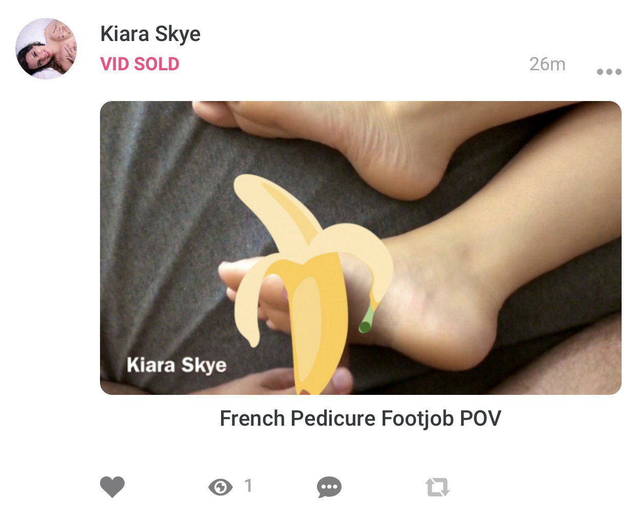 Photo by Kiara Skye with the username @KiaraSkye, who is a star user,  April 4, 2020 at 7:07 PM. The post is about the topic Foot Fetish and the text says 'SOLD SOLD SOLD! 💸💸💸💸

Get yours at https://kiaravids.com 🎬


#feet #footjob #fj #pedicure #toes #bg #pawg #thick #footfetish #domme #findom #femdom #soles #wetfeet #pussy #amateur #brunette'