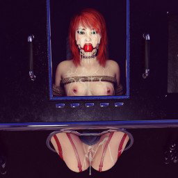 Photo by Mystixxx with the username @Mystixxx, who is a verified user,  February 28, 2024 at 7:32 AM and the text says 'See lots of my sexy art at: https://www.deviantart.com/mystix3d ~ Rose is a well used sex-slave in 'The Fuck Box'. Who wants a turn with her next? #3D #3DX #3DArt #3DCG #DigitalArt #slave #cumslut #cumdumpster #bukkake #facial #cum #cumfacial #slut..'