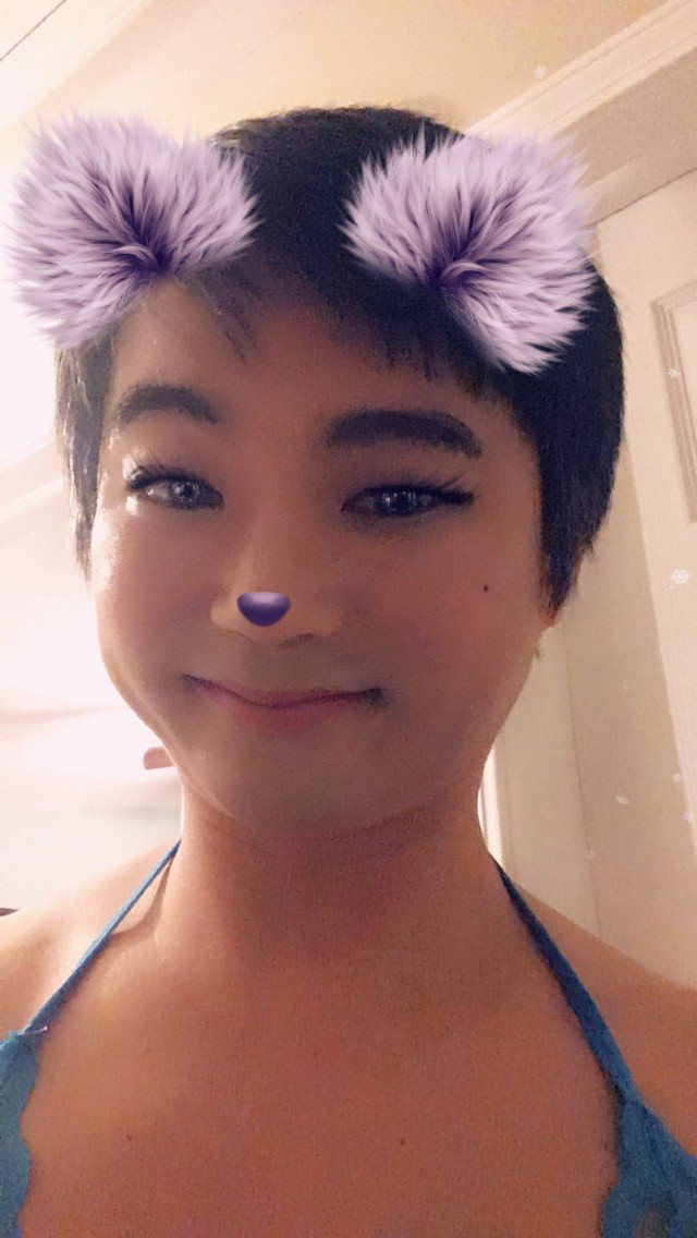 Photo by AsianBabeBritt with the username @AsianBabeBritt, who is a verified user,  December 28, 2019 at 5:11 AM. The post is about the topic Amateurs and the text says '#TheWannabeBimbo #Asian #Amateur #ShortHair #swimsuit
Spoil me:'