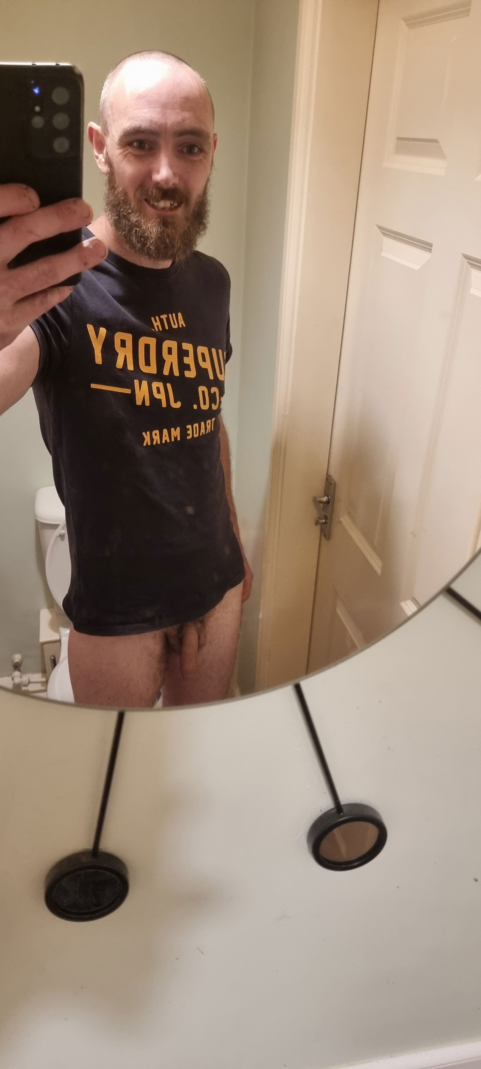 Album by Sc07tys with the username @Sc07tys, who is a verified user,  August 9, 2022 at 12:53 AM and the text says 'cheeky flash at a party #homemade #amateur #penis #uk #British #male #solo #selfie #ratemypenis'