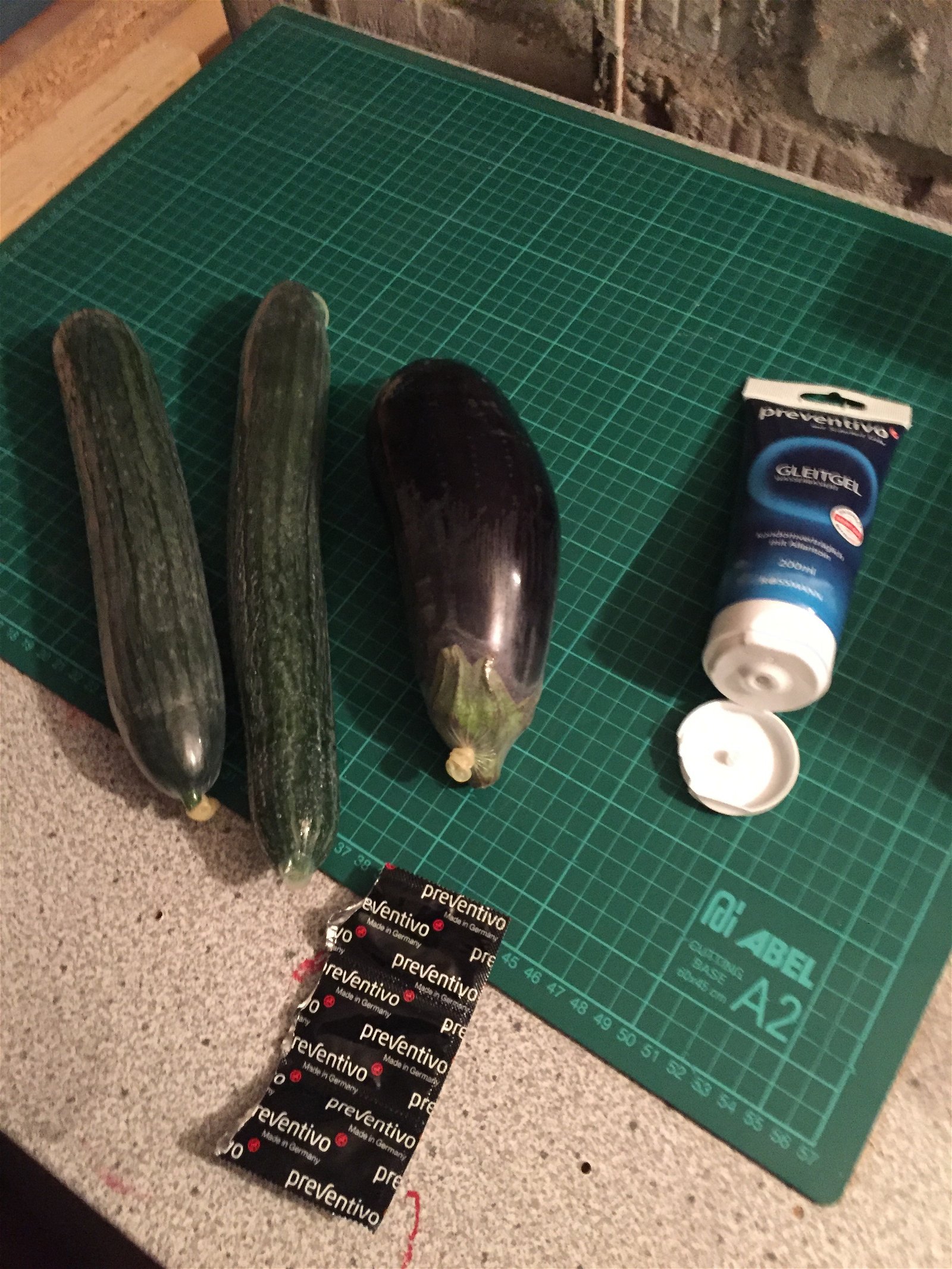 Photo by undefined with the username @undefined,  November 28, 2020 at 5:01 AM and the text says 'Got a little midnight-outdoor-fun today. 2 cucumber +a fat aubergine + much lube = very much fun ;) First i stretched my hole with the two cucumbers at the same, after that i was ready for the big aubergine. Next was a walk in the night with one of the..'