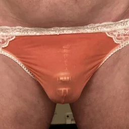 Photo by Trimman42 with the username @Trimman42,  March 16, 2024 at 2:47 AM. The post is about the topic Sissy Chastity and the text says 'Love my panties while I'm caged like any good sissy'