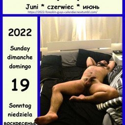 Photo by naked sleeping men with the username @mensleepingnaked, who is a verified user,  June 17, 2022 at 6:32 AM. The post is about the topic the foreskin calendar and the text says 'Sleeping naked means a good sleep'